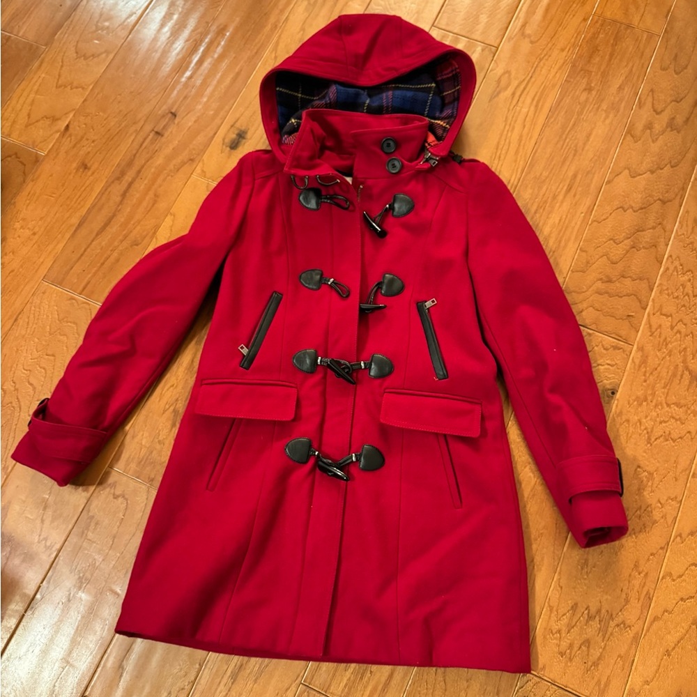 Tommy Hilfiger Wool Blend Toggle Front Pea Coat